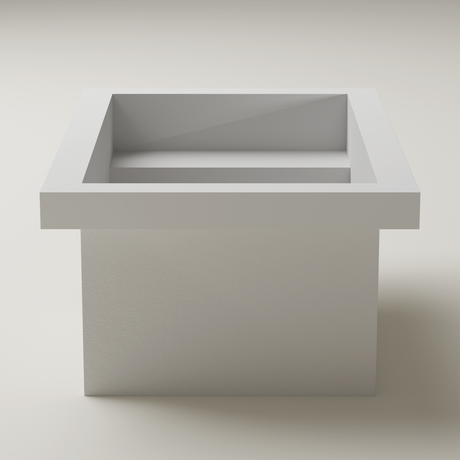 End elevation — 2000 mm width, deep well section
