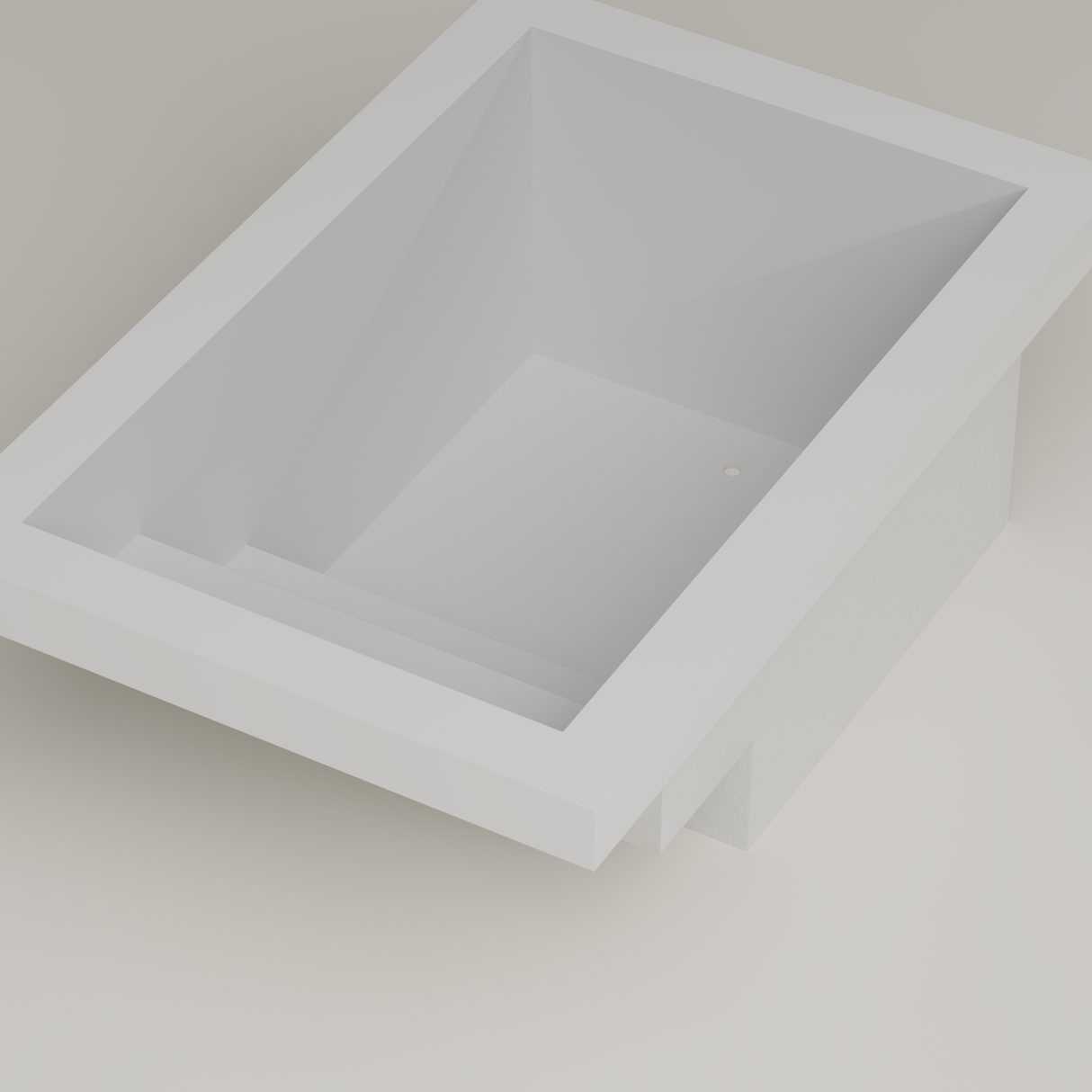 Interior — two-step entry, 500 mm treads and 400 mm risers