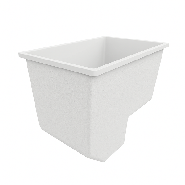 Omnitub 1100 x 700 handmade UK seated soaking tub 1000mm depth rectangular - styled setting 7