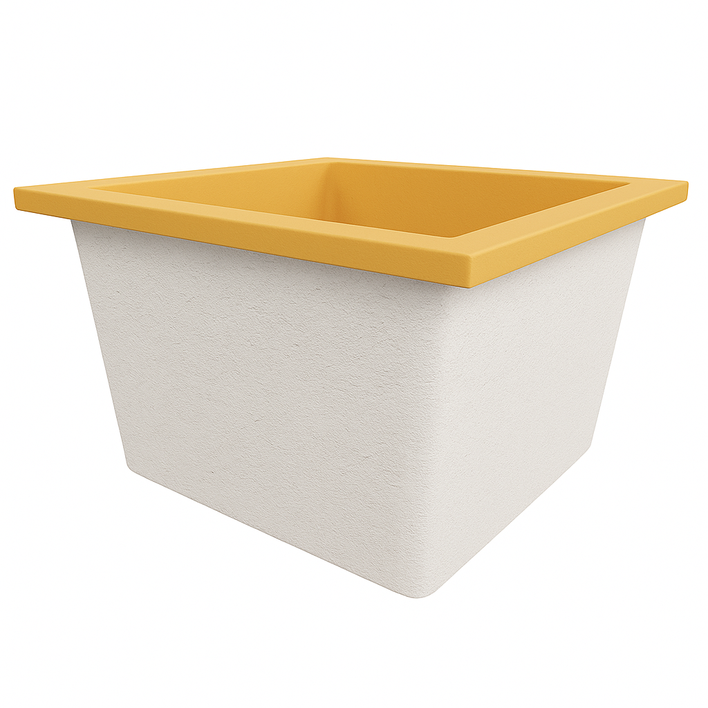Deep Bathtub 1050 L x 1050 W x 600 Soaking Depth Handmade by Omnitub