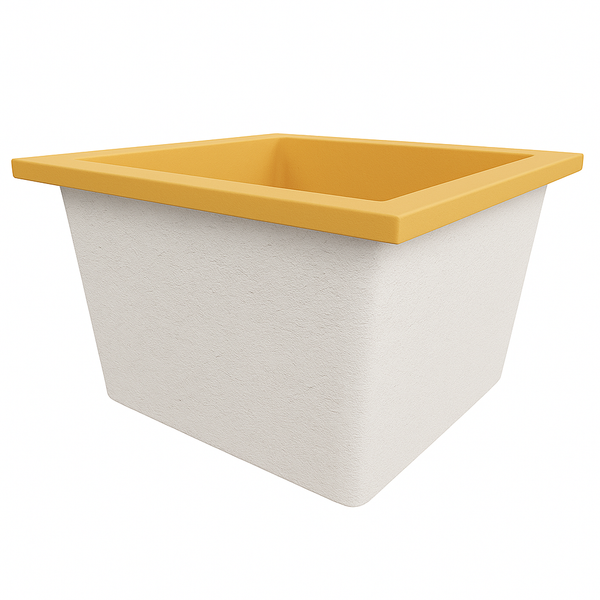 Omnitub Duo Square 1050 x 1050 deep soaking tub 600mm depth square - alternate angle 5