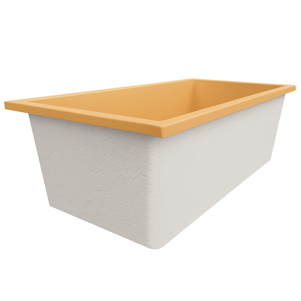 1900 L x 900 W x 625 H. Bain profond. Omnitub de luxe supplémentaire