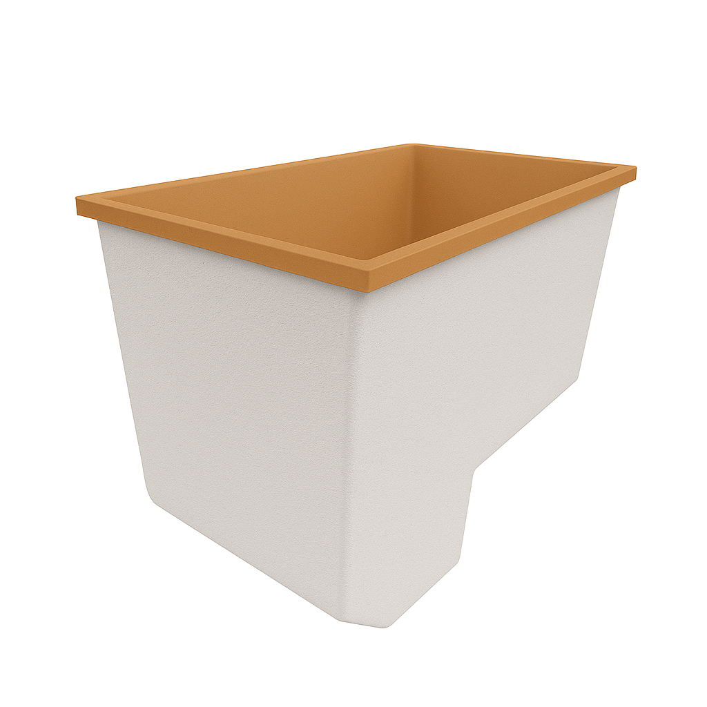 Deep Bathtub With Seat 1100 L x 700 W x 1000 Depth Handmade by Omnitub
