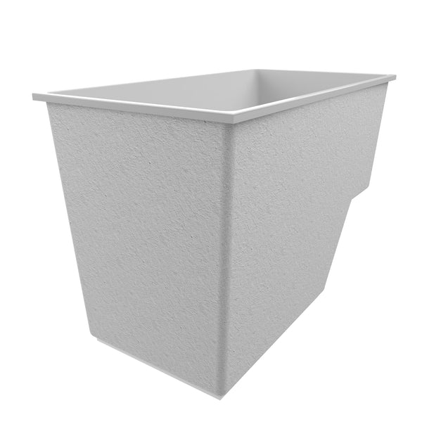 Omnitub 1495 x 800 seated soaking tub 1000mm depth rectangular - interior detail