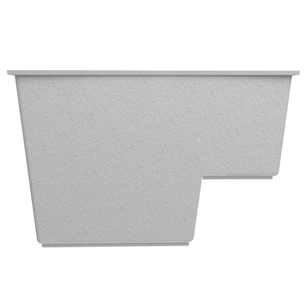 Omnitub 1495 x 800 seated soaking tub 1000mm depth rectangular - installed in bathroom