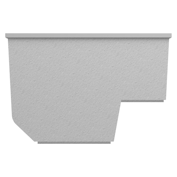 Omnitub 1500 x 700 UK seated soaking tub 1000mm depth rectangular - installed in bathroom