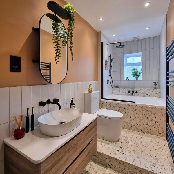 Omnitub Deluxe 1300 x 950 deep soaking tub 600mm depth rectangular - main product view
