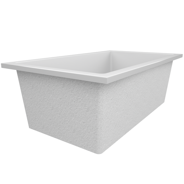 Omnitub Deluxe Ultra 1800 x 1050 handmade UK deep soaking tub 600mm depth wide rectangular - installed in bathroom